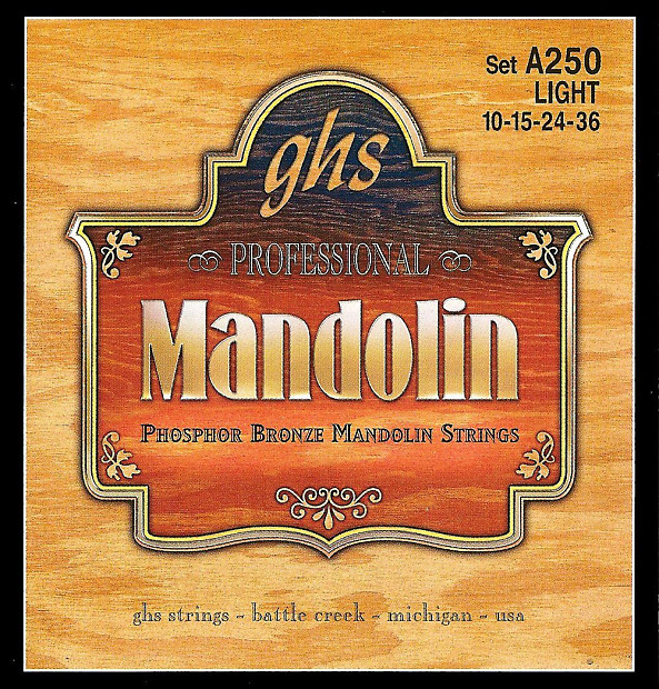 GHS A250 Phosphor Bronze Loop End Mandolin Strings - Light (10-36) image 1