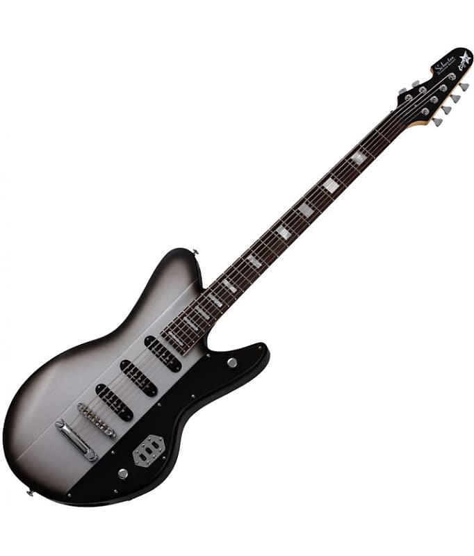 Schecter Robert Smith UltraCure VI Electric Guitar Silver Burst Pearl image 1