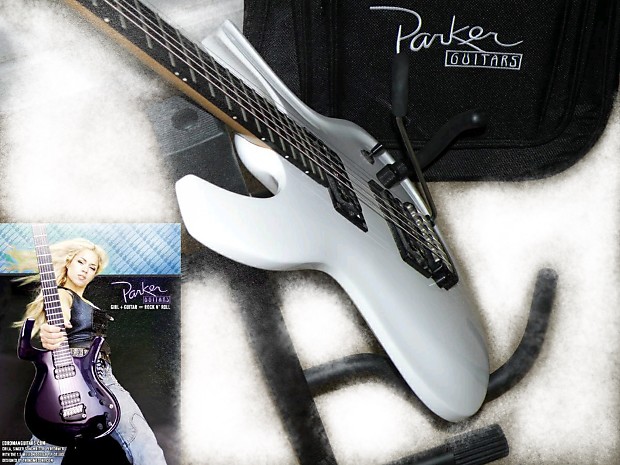 Ken Parker Guitar MaxxFly PDF60 white with original gig bag ready for new home needs nothing to play image 1