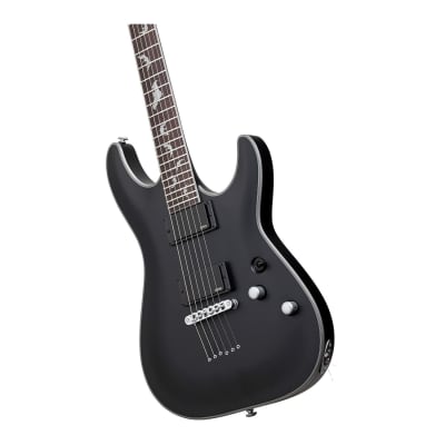 Schecter Damien Platinum-6 6-String Electric Guitar (Right-Hand, Satin Black) with Knox Gear Protective Carrying Case Bundle image 7