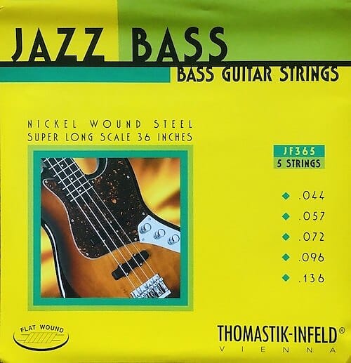 Thomastik Infeld Flatwound Nickel Jazz Super Long Bass Strings 44-136 (JF365) image 1