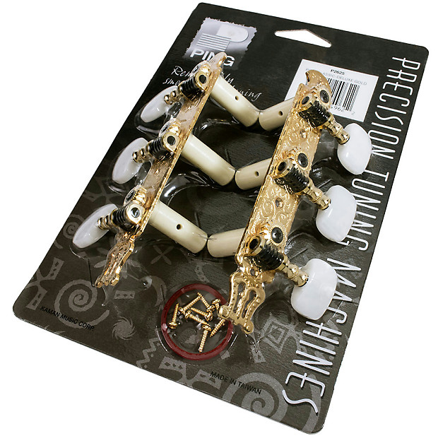 PING Deluxe Classical Guitar Tuners, GOLD, Pearl Button Lyra Reverb