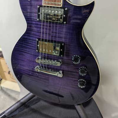 ESP LTD EC-256 FM HH See-Thru Purple Sunburst Electric Guitar image 3