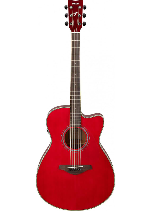 Yamaha FSC-TA TransAcoustic Cutaway Concert Acoustic Electric Guitar, Ruby Red image 1