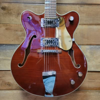 Eastwood 12-String Electric Semi-Hollow (Pre-Owned) - Flamed Cherry w/ Hard Case image 2