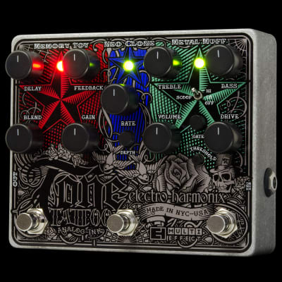 Electro-Harmonix TONE TATTOO Multi-effects pedal: Metal Muff, Neo Clone, Memory Toy, 9.6DC-200 PSU i image 2