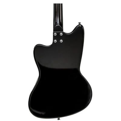 Silvertone 1478 Series Offset Bolt-On, Maple Top/ Gloss Black image 4