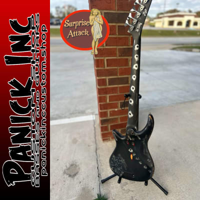 Panick Inc Custom Shop Surprise Attack 5 String Custom Bass 2023 - Hand-painted Custom Relic Bunker Grey Bomber Finish image 9