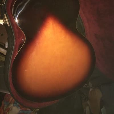 Alden   Archtop  Guitar with p90 pickup in tobacco sunburst image 4