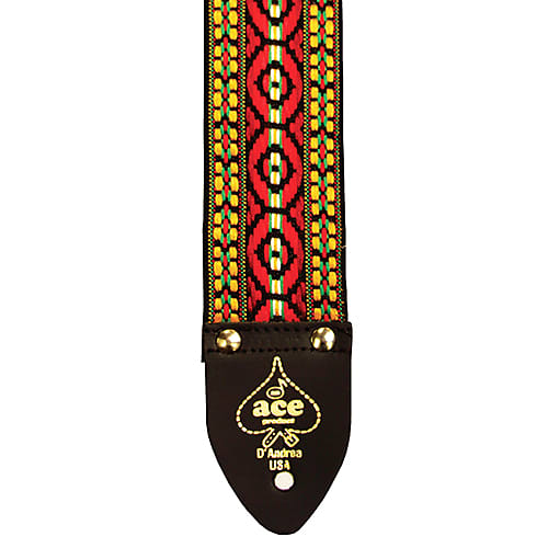 D'Andrea Ace Guitar Strap, Bohemian Red image 1