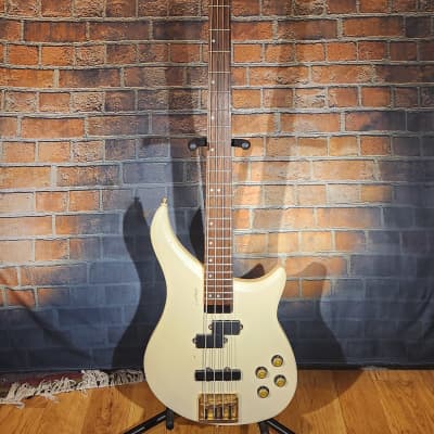 Epiphone EBM-4 Bass Guitar (Reverse) White New Strings Set Up for sale