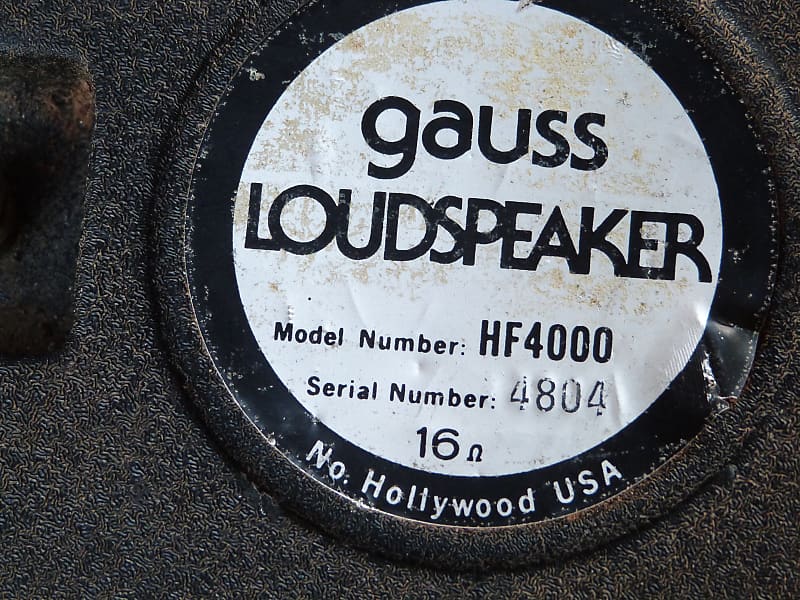 Gauss HF 4000 hf4000 pair high frequency driver cetec | Reverb