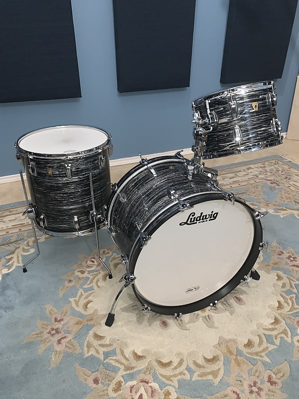 Ludwig Legacy Maple Fab Outfit 9x13 / 16x16 / 14x22" - Black Oyster Pearl image 1