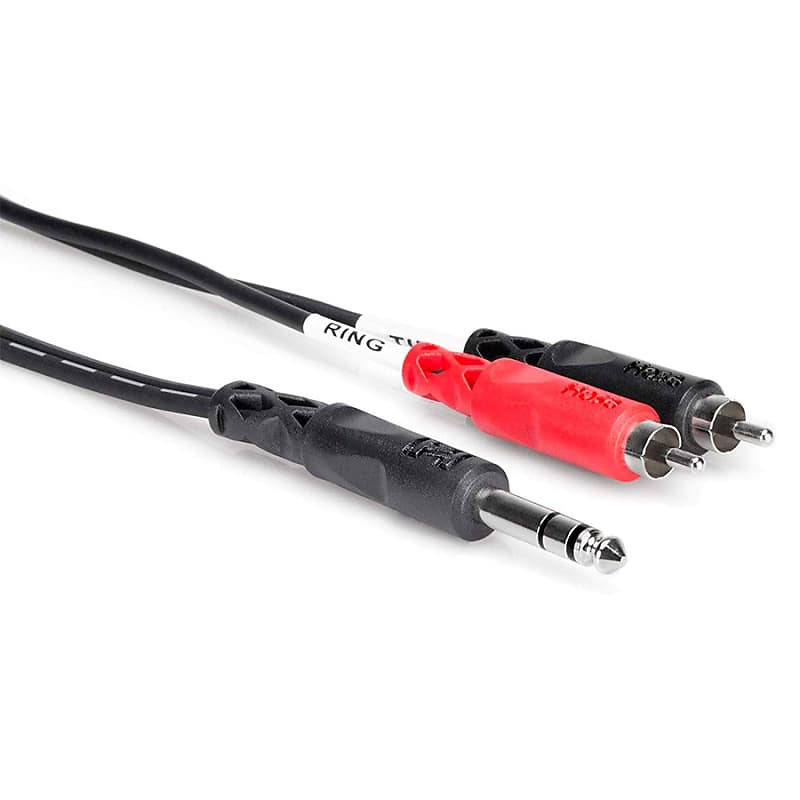 Hosa TRS-203 3 Meter Insert Cable, 1/4 in TRS to Dual RCA image 1