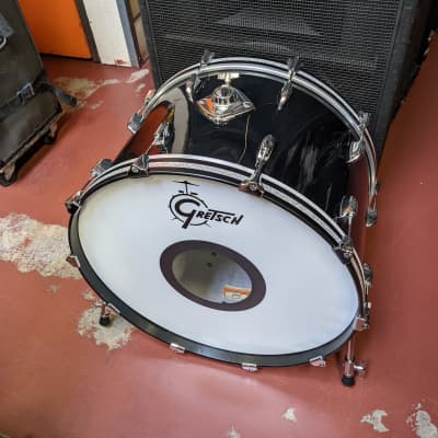 Hard To Find Classic 1970s Gretsch 14 x 24" Black Wrap Bass Drum - Looks Really Good - Sounds Great! image 1