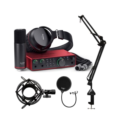 Focusrite Scarlett 2i2 Studio 4th Gen USB Audio Interface - Professional Recording Solution with High-Performance Preamps Bundle with Pop Filter, Microphone Stand, and Shock Mount (4 Items) image 15