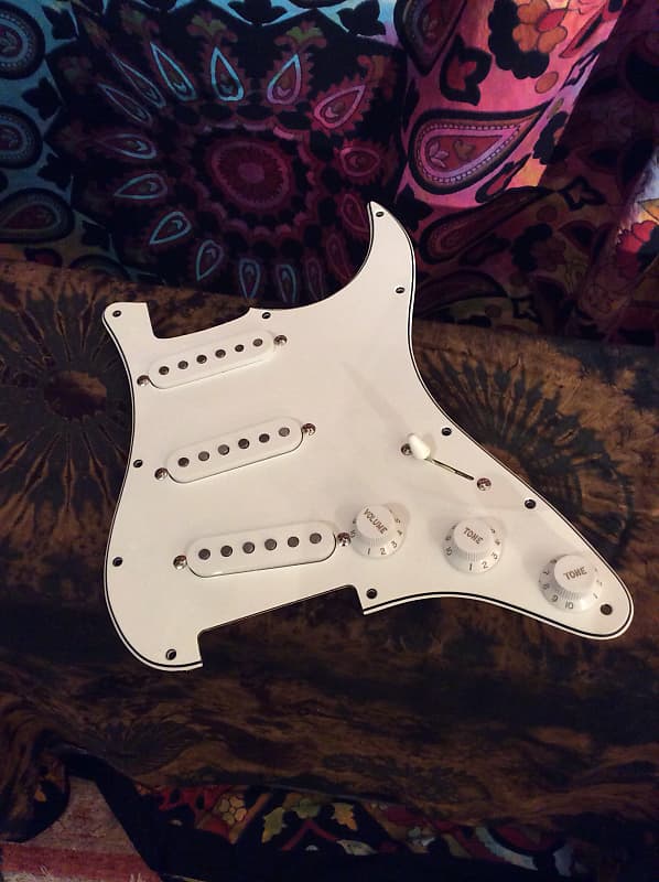 StewMac Golden Age Pre-wired Pickguard White image 1