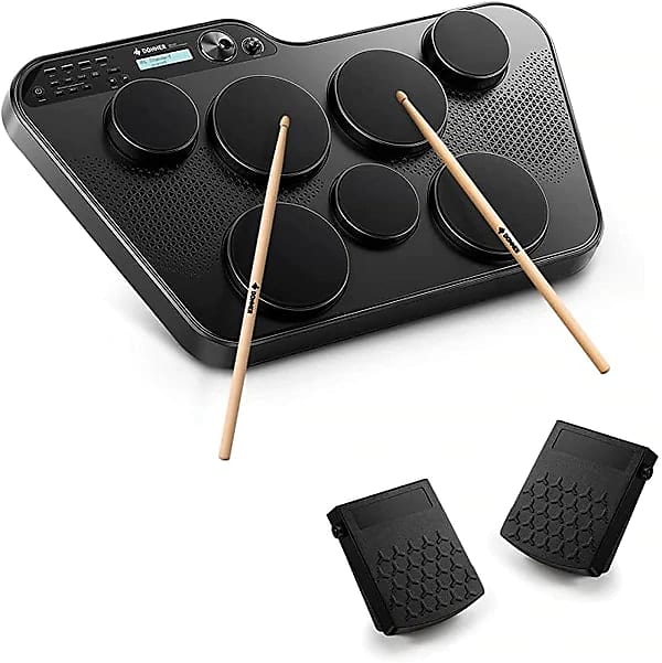 Portable Electronic Drum Pad with 50 Songs and 15 Drum Kits