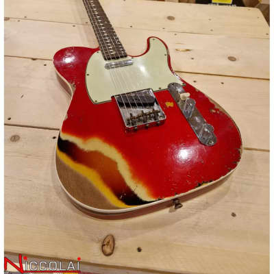 Fender Custom Shop Limited Edition '60 Tele Heavy Relic Aged Candy Apple Red Over 3-Color Sunburst image 10