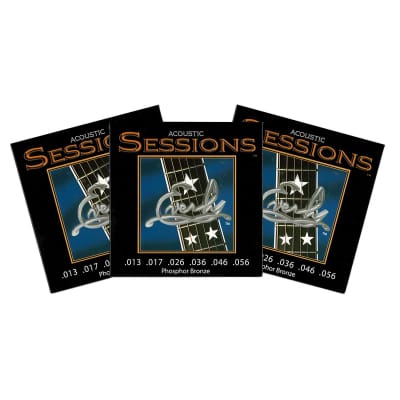 3 Sets Everly 7213 Acoustic Sessions Phosphor Bronze Medium 13-56 Strings image 1