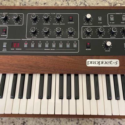 Sequential Prophet 5 Rev3 61-Key 5-Voice Polyphonic Synthesizer 1980 - 1984 - Black with Wood Front & Sides image 4