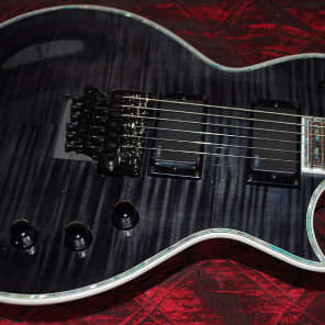 ESP LTD EC1000 FR Deluxe Electric Guitar See Thru Black EMG's Floyd Rose!! image 7