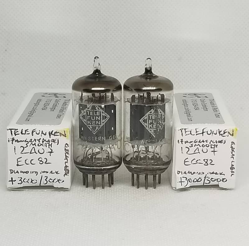 telefunken 12au7 ecc82 スムースプレート Telefunken 12AU7 Smooth Gray Plate Perfectly Balanced And