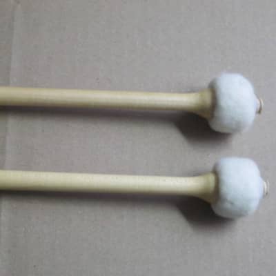 ONE pair new old stock (each felt head has a few small round impressions) Regal Tip 603SG (GOODMAN # 3) TIMPANI MALLETS,General - hard inner core covered w/ 3 layers of felt / rock hard maple handles (Produces good round tone & rhythmical articulation) image 19