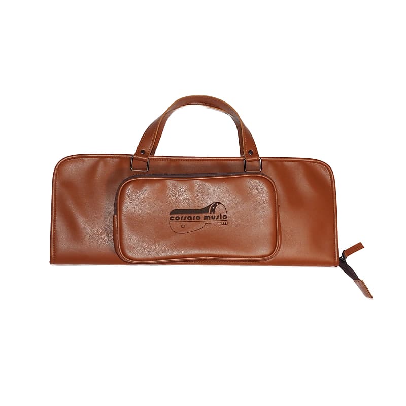 Corsaro Music Drumstick Bag (Vegan Leather) Holds drumsticks mallets & more stylish chic large size floor-tom hooks image 1
