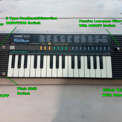 Circuit Bent Casio SA-20 1990s with Glitches, Distortion, Pitch Shift & Passive Low-pass Filter image 2