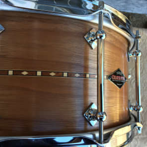 Craviotto Custom Shop 6.5" x 14" Solid-Shell - Single-ply Walnut Snare Drum 2015 Natural image 3