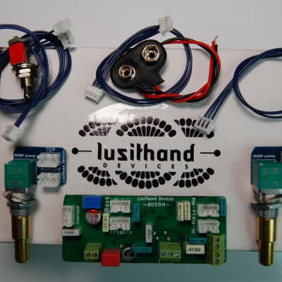 Lusithand Devices 800 BM on board bass preamp back cavity mounting image 2