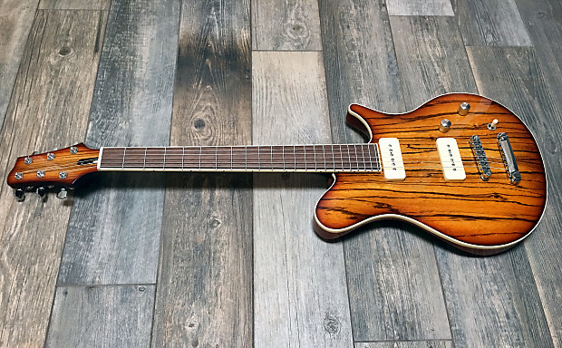 Warmoth Velocity Guitar, Chambered, Zebrawood top, thick