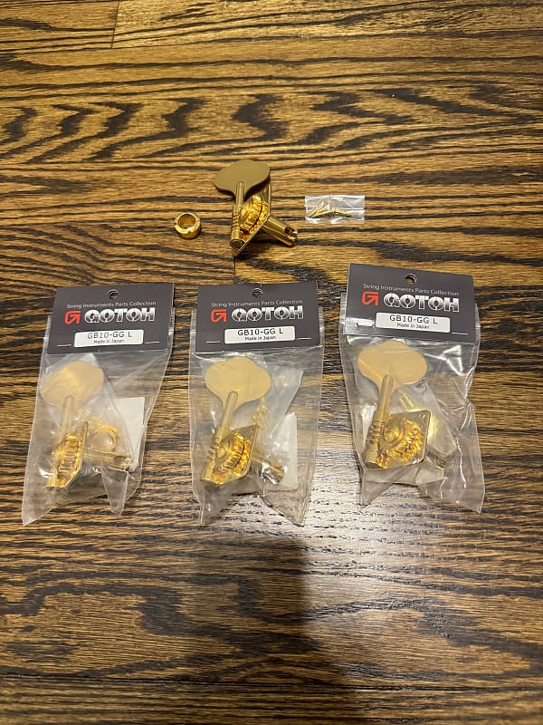 Gotoh GB10 Tuning Machines Tuners Open Gear Gold Reverb