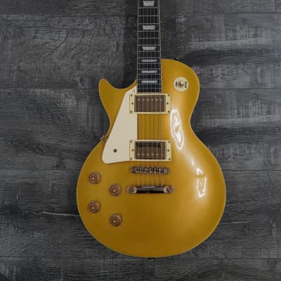 AIO SC77 Left-Handed Electric Guitar - Gold Top w/Gator GWE-LPS Case for sale