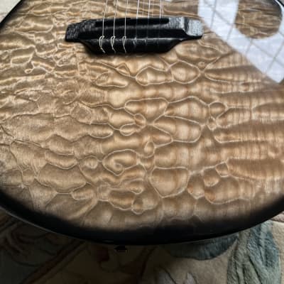 Emerald X20 Nylon 2021 - Quilted Maple Top, standard carbon fiber back/sides image 4