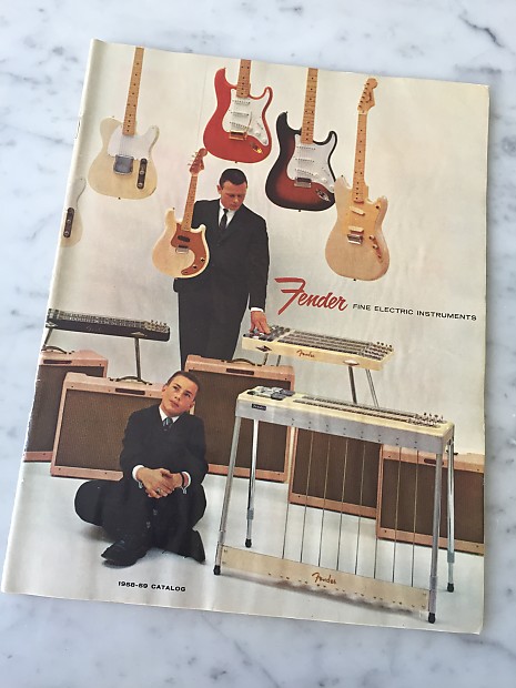 1958-1959 Fender Full Line Catalog Stratocaster Jazzmaster Esquire Telecaster Twin Bassman Case Candy Vintage image 1
