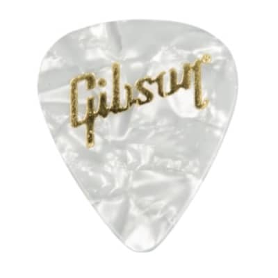 Gibson Pearloid White Picks 12 Pack - Medium image 2
