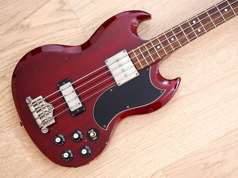 1987 Greco EB-65 Bass Vintage Electric Bass Guitar Cherry EB-3 Japan Fujigen