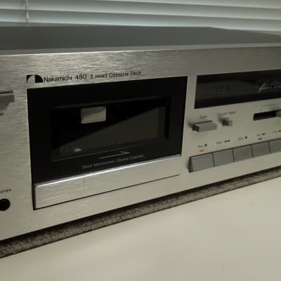 1982 Nakamichi 480 Silverface Stereo Cassette Deck New Belts & Serviced 07-2021 Excellent Condition image 9