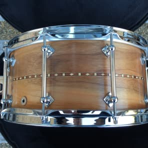 Craviotto Custom Shop 6.5" x 14" Solid-Shell - Single-ply Walnut Snare Drum 2015 Natural image 6