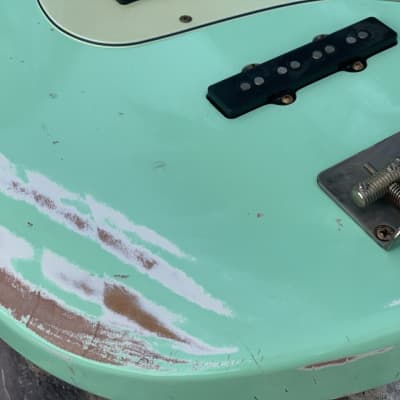 Real Life Relics Custom Shop Fully Loaded Bass Body Aged Seafoam Green image 7