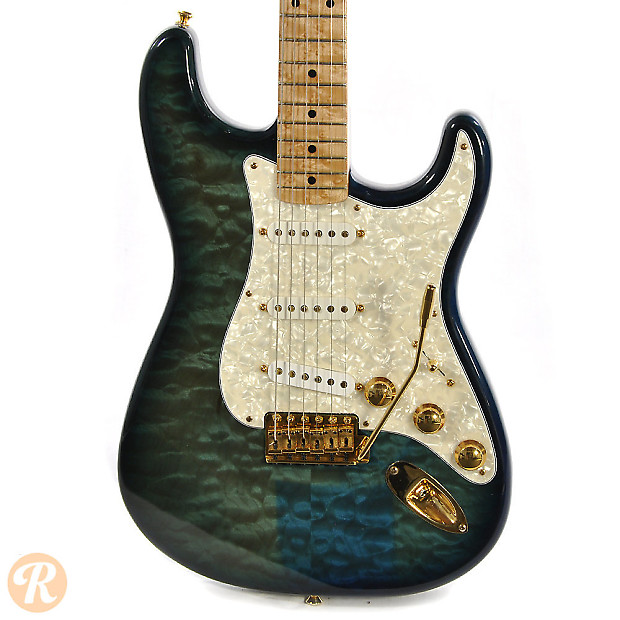 Fender Blue Star Stratocaster Transparent Blue 1996 image 1