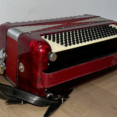 Nice SILVIO SOPRANI Accordion 1960's White & Red Made in Italy 41/120 , Plays Very Well, Support Indie Music ! image 14