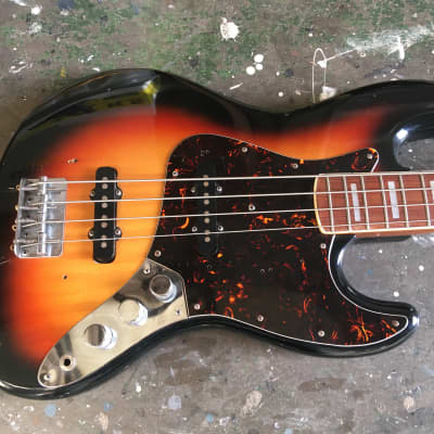 1970s Columbus Bass Guitar Made in Japan Roadworn Big Block Inlays image 1