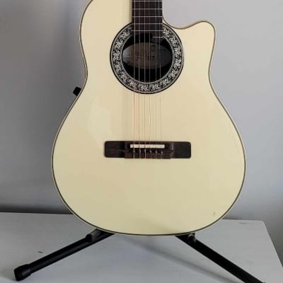 *Tech's Special* Ovation 1863 Classic Electric-Acoustic, Mid 90's - White, w/Hard Case for sale