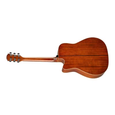 Yamaha A3M VN Folk Cutaway Acoustic Electic Guitar - Mahogany - Vinatge Natural image 5