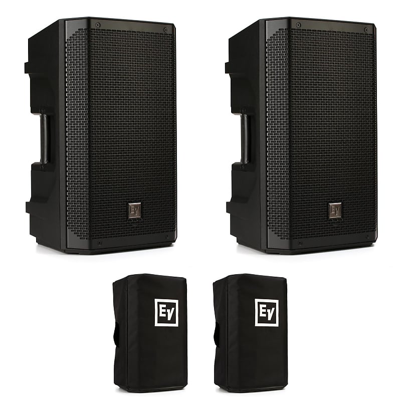 Electro-Voice ELX200-10P 10-inch Powered Speaker Pair With Covers Bundle image 1