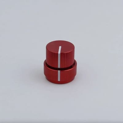 1pcs Red Guitar Bass Aluminum Dual Knob