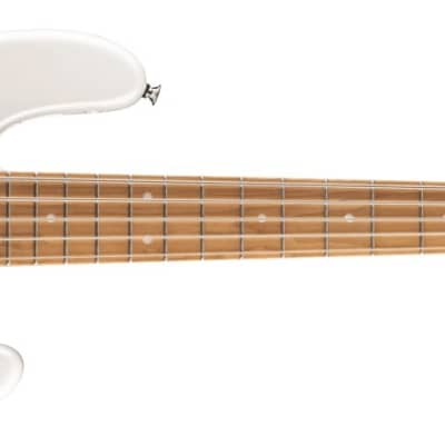 Charvel Guitars Pro-Mod San Dimas Bass PJ V, Caramelized Maple Fingerboard - Platinum Pearl image 1